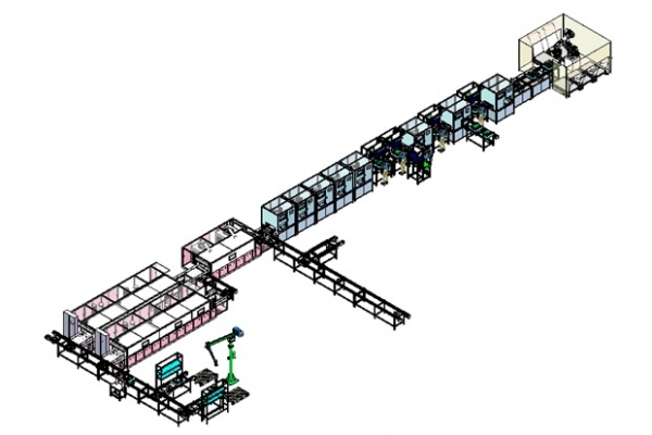 Automatic production line for string type energy storage inverters